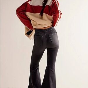 Bell Bottom Flared Leg Black Women's Jeans